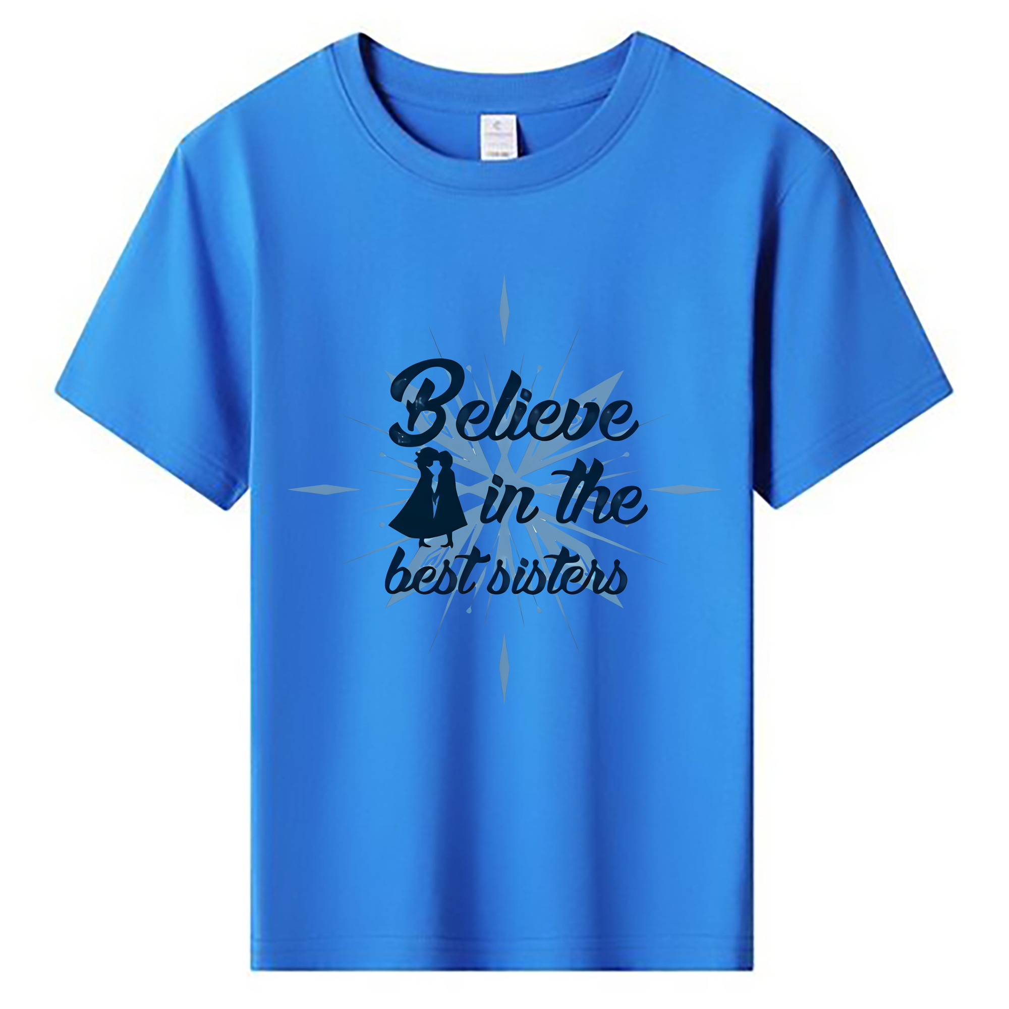 （画像用） アナと雪の女王 アンナ エルサ Frozen Anna Elsa 綿100％キッズTシャツ（フロントプリント）